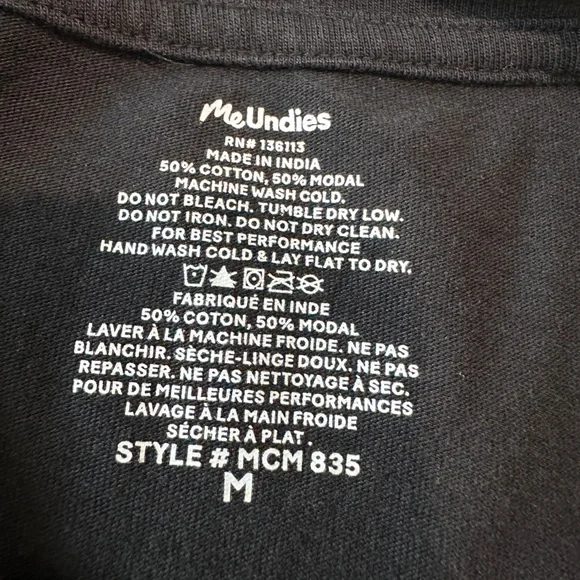 MeUndies Men’s Tank Top Size Medium Black - Picture 5 of 6